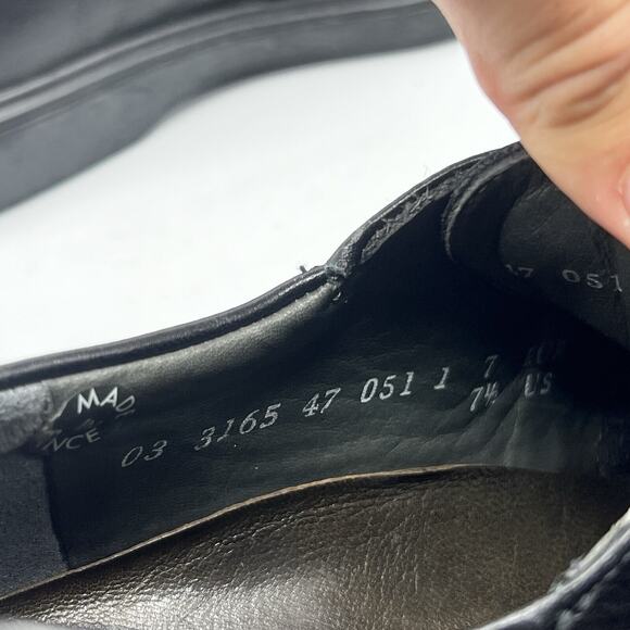 Mephisto Mens Manko Brandy Size 7.5 Smooth Black Leather Goodyear Welt Norwegian - Picture 11 of 13